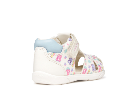 Sandale Geox primii pași Zapito, B556FB 05404 C0270 albe  pentru fetițe [2]