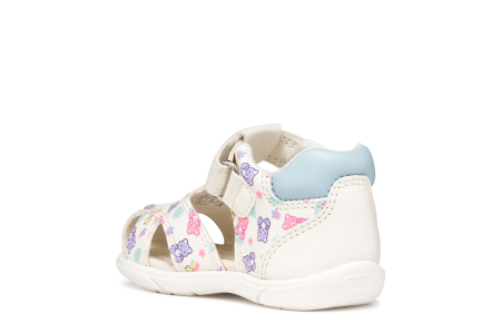 Sandale Geox primii pași Zapito, B556FB 05404 C0270 albe  pentru fetițe [1]