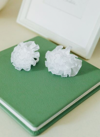 Set Doua Pampoane Alb/ Argintiu, Mici pentru Par [1]