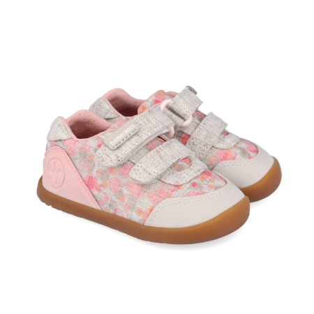 Pantofi primii pași - Sneaker Biomecanics Calapod Lat 262192-A103 pentru fete, in culoarea bej, Barefoot, Biomecanics