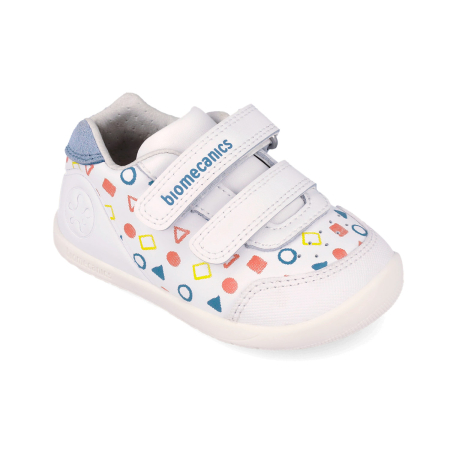 Sneaker Biomecanics Calapod Lat 262166-B050 din piele naturala, pentru baieti in culoarea alb, Biomecanics Barefoot [2]