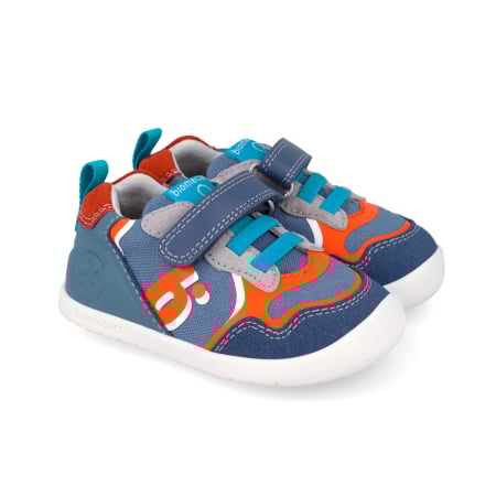 Încălțăminte copii - Sneaker Biomecanics Calapod Lat 262158-A556 in culoarea albastre, textile, jeans pentru baieti Barefoot, Biomecanics