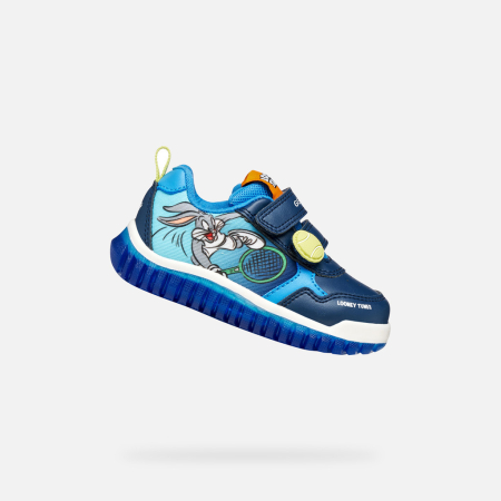 Sneakers lightyloo B545ZB 05411 CB44D Bugs Bunny, Geox  pentru baieti in culoarea albastru [5]