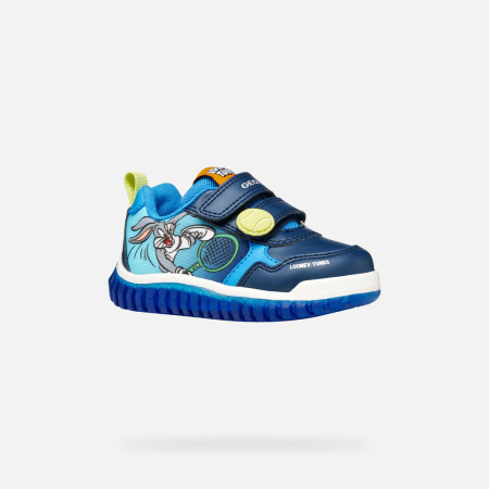 Sneakers lightyloo B545ZB 05411 CB44D Bugs Bunny, Geox  pentru baieti in culoarea albastru [0]