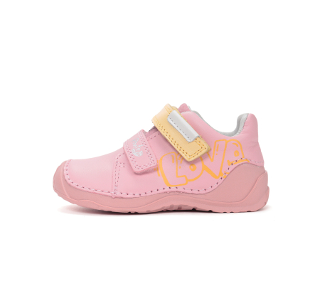 DD Step - Pantofii supinati, din piele naturala, roz pentru fete DA03-6-1692A