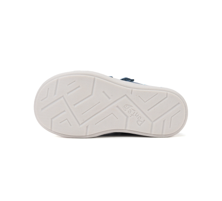 Pantofii supinati, din piele naturala, albastrii pentru baietii DA03-6-1231L [4]