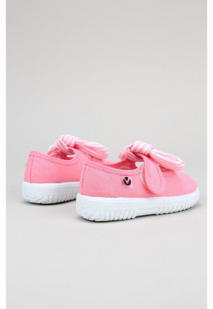 Balerini roz cu Velcro, Victoria Calzados [2]