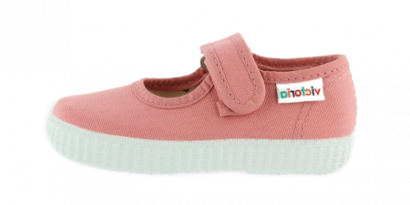 Balerini roz cu Velcro, Victoria Calzados [0]