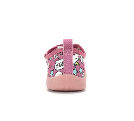 Pantofi textili barefoot hidrofobi D.D.Step roz cu unicorni pentru fete C100-62741 [1]
