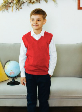 Vesta din bumbac rosie uniforma [0]