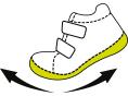 Tălpile pantofilor sunt realizate din cauciuc natural. Utilizarea cauciucului de înaltă puritate asigură durabilitatea. Tălpile încălțămintei au protecție consolidată la vârf și sunt rezistente la impacturile fizice și nu alunecă. Pantofii sunt ușori, dar flexibili datorită flexibilității lor, permițând o mișcare naturală.  FLEXIBILITATE Pantofii noștri sunt confortabili și flexibili. Sunt realizate cu protecție întărită la nas și călcâi, țin bine piciorul. Datorită designului lor anatomic corect, permit mișcarea naturală.  BRANȚ DE AMORTIZARE A VIBRAȚIILOR Branțul confort anti-vibrații reduce sarcina pe picioarele copiilor. Branțul este echipat cu o ridicare transversală și un strat de amortizare a vibrațiilor la călcâie, reducând impactul șocurilor și vibrațiilor asupra picioarelor sensibile ale copiilor în timpul mersului, alergării și săriturilor.