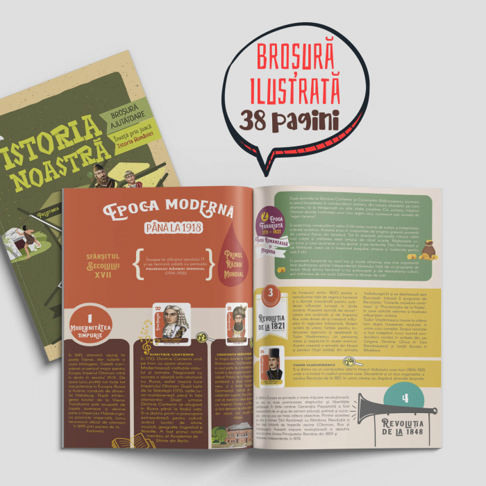 Istoria Noastră - 5 Seturi Puzzle, 48 Cartonașe cu Personaje Istorice, 1 Broșură Ilustrată (38 pagini) [6]