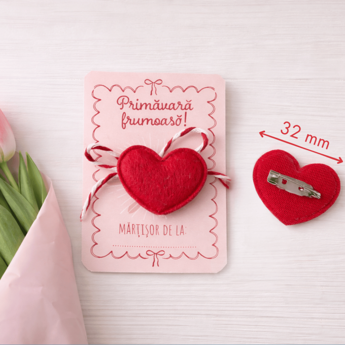 Mărțișor cu Inimioară Pufoasă [4]