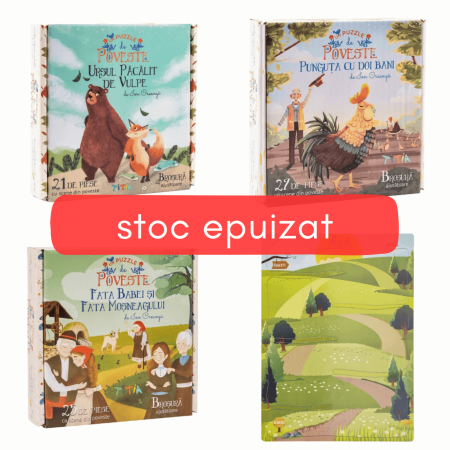 4 Ani - 3 X Puzzle de Poveste + Șablon Gratuit