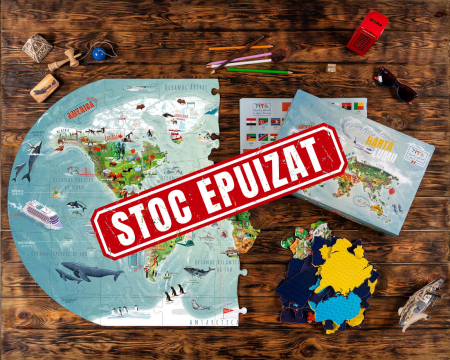 După Vârstă - Construiește Harta Lumii - Puzzle Educativ în Format Mare