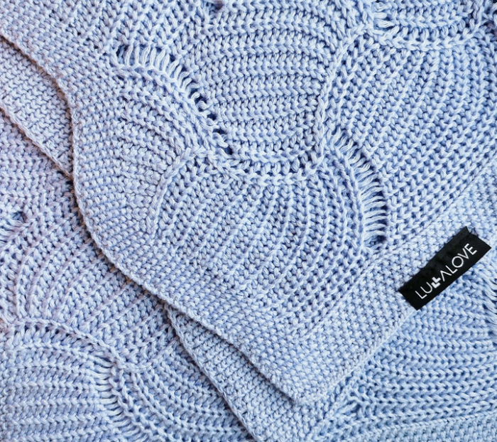 Paturica Bambus Shell 80 x 100cm - Light Blue [3]