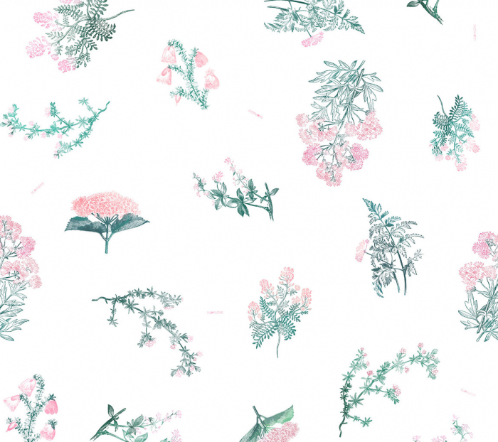 Husa pilota si fata de perna - Pink Herbs [2]