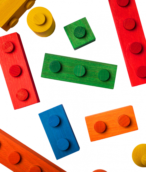 Puzzle constructie Lemn Colorat Cubito [2]