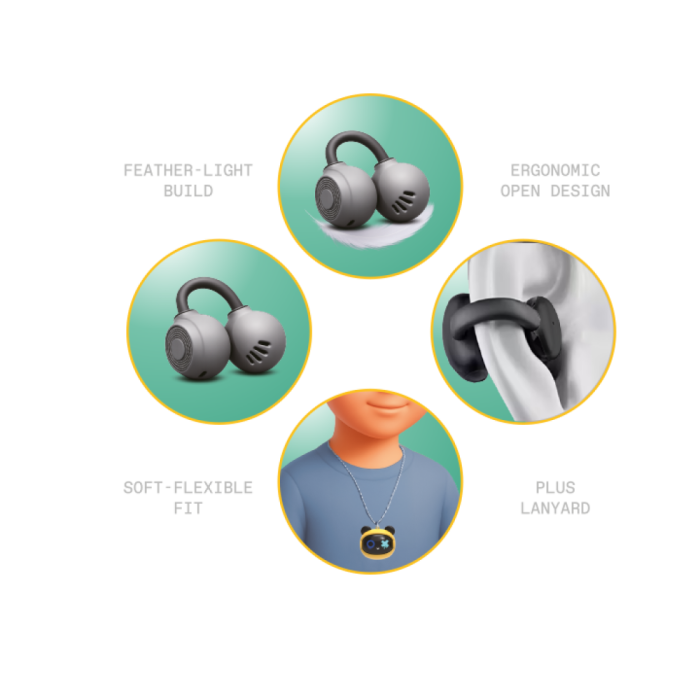 Căști Wireless KIDDOBOO GOAT Earbuds Paintcrush, Bluetooth 6.0, cu carcasă de încărcare, Galben, 9+ [5]
