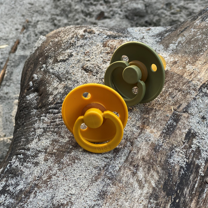 2 Pack Bibs Colour Honey Bee / Olive Size 1 (0-6 luni) [2]