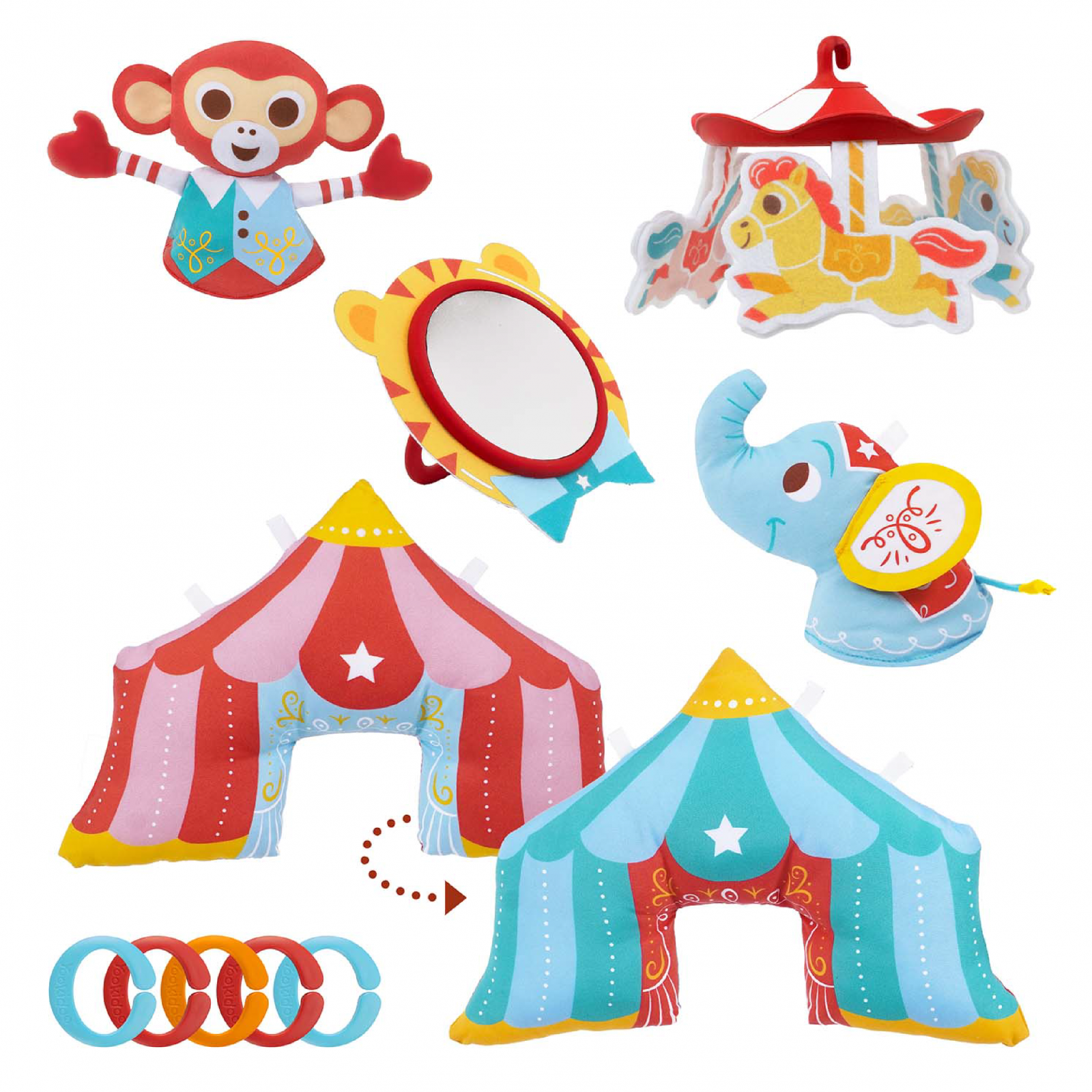Centru de Activitati pliabil Circus Yookidoo, 0-12 luni [5]