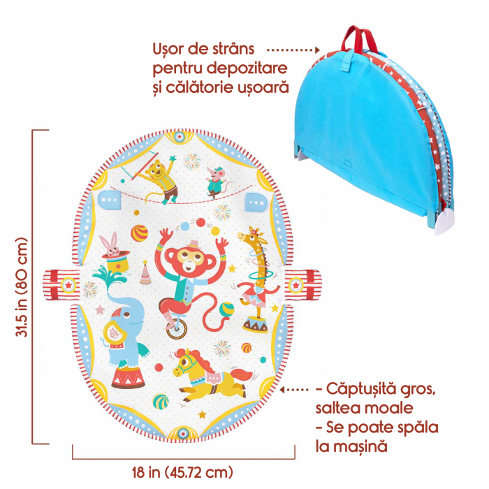 Centru de Activitati pliabil Circus Yookidoo, 0-12 luni [8]