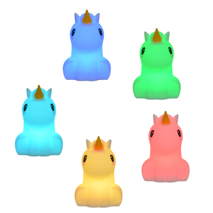 Lampă de veghe interactivă copii KIDDOBOO RainbowTap Unicorn, LED multicolor, control prin atingere, 4+ ani [4]