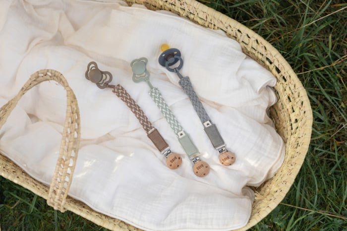 Lantisor suzeta cu clips BIBS Iron [2]