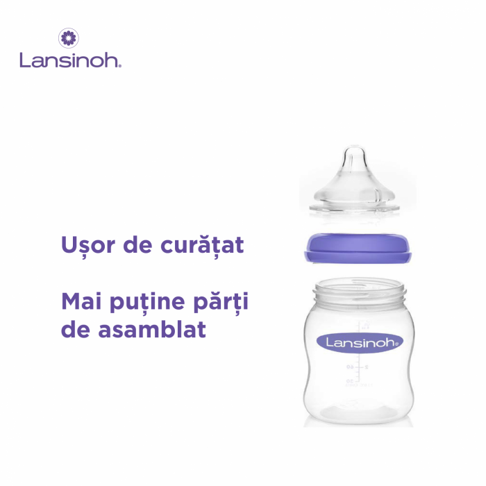 Pachet 2x Biberon Lansinoh - 160 ml.