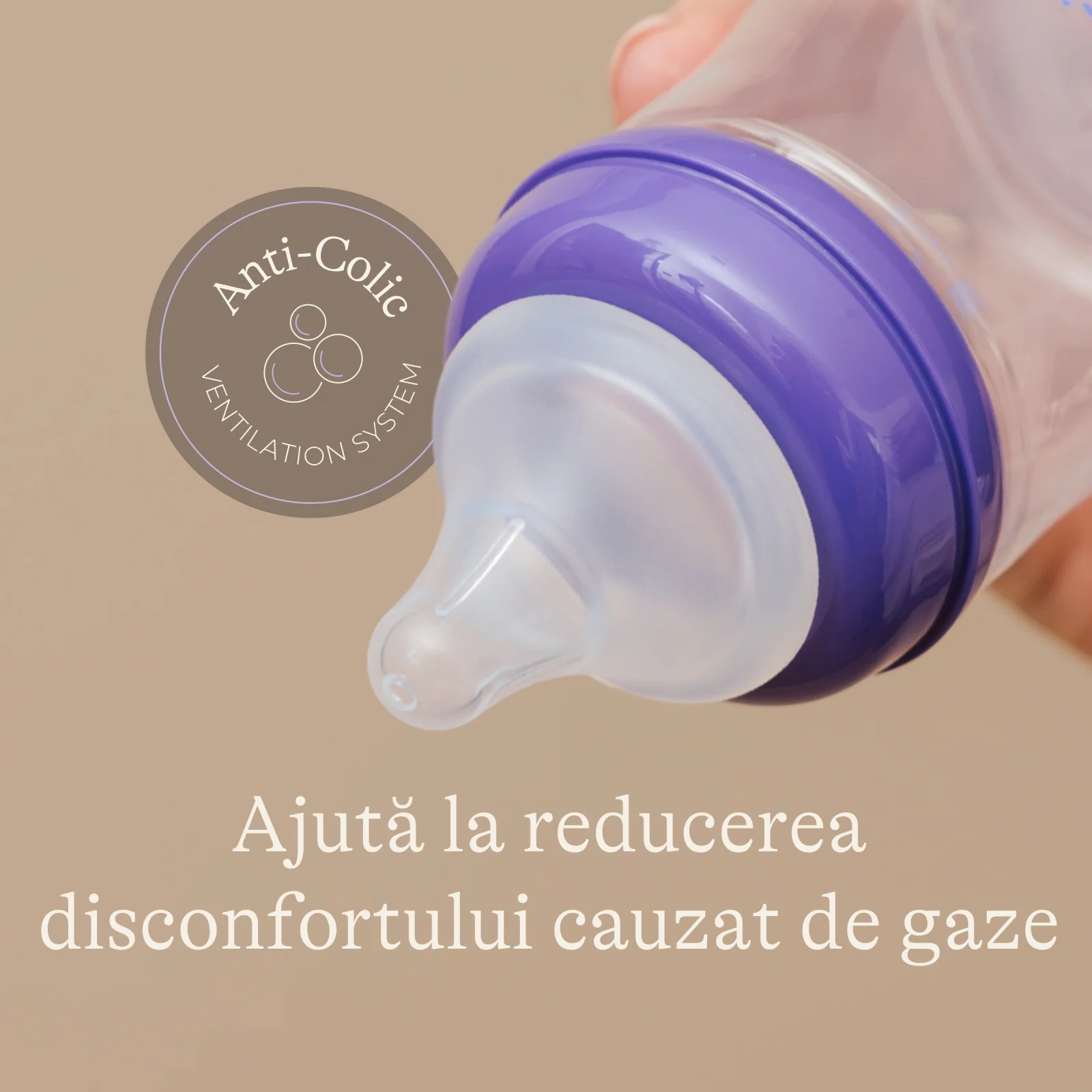 Pachet 3 Biberoane Lansinoh 330 ml cu Tetine NaturalWave F (flux rapid), Polipropilenă, 6-12 luni [2]