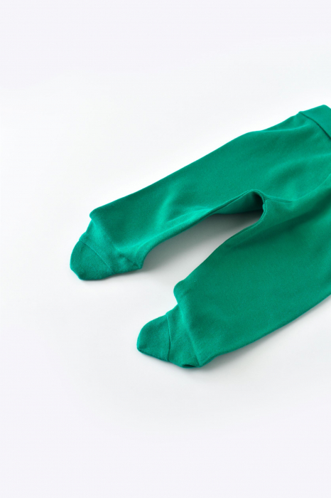 Pantaloni cu Botosei (bumbac organic) Verde [3]