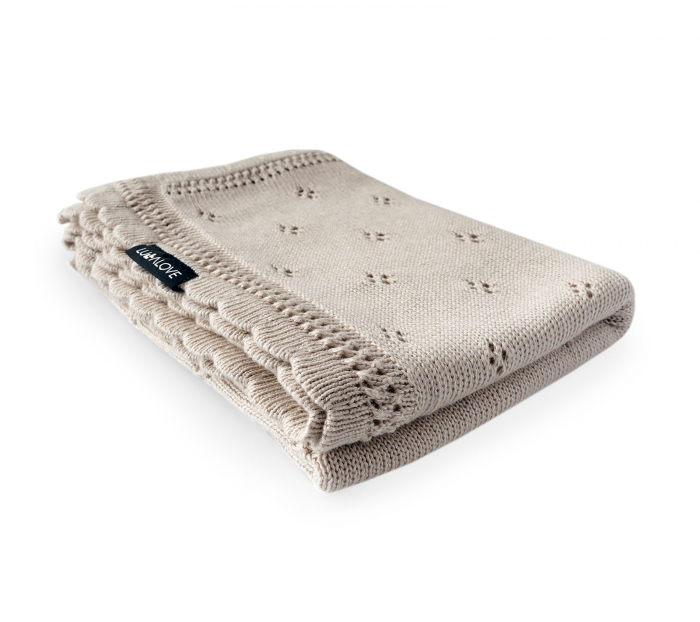 Paturica Bebelusi Bambus 80 x 100cm Daisy Beige [2]