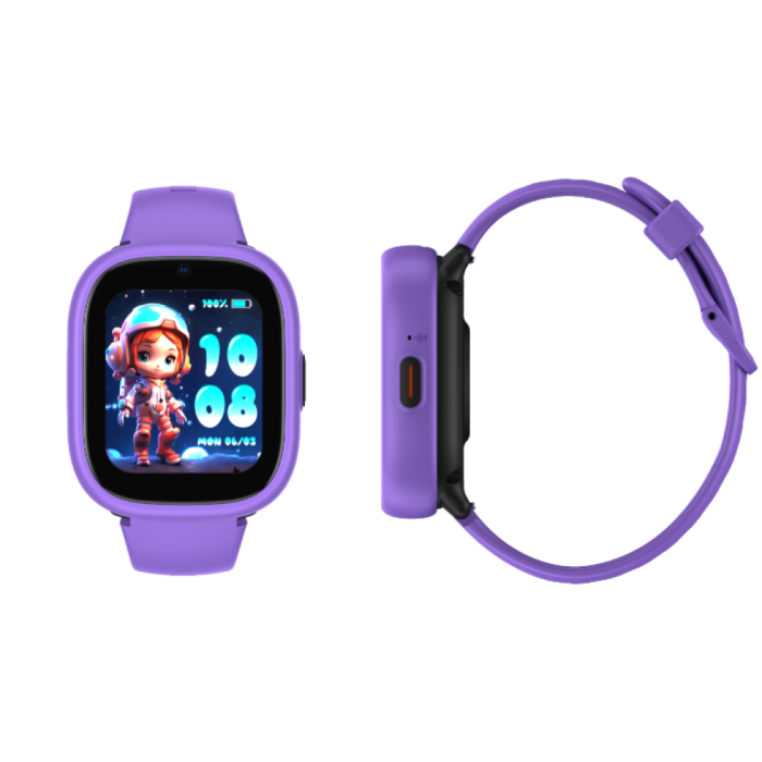 Smartwatch copii 4G cu GPS și apel video KIDDOBOO WatchMe K3 Gen2, Pink/Purple, cameră, SOS, control parental, IP68 [2]