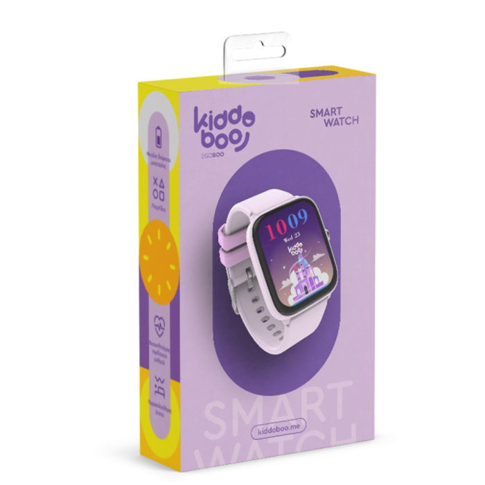 Smartwatch copii KIDDOBOO 2.0 Lilac, Bluetooth, 10 moduri sport, jocuri, 6+ ani [4]