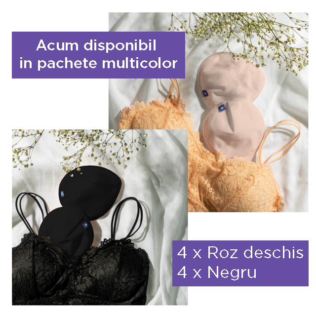 Tampoane refolosibile roz si negre Lansinoh - 8 buc [7]