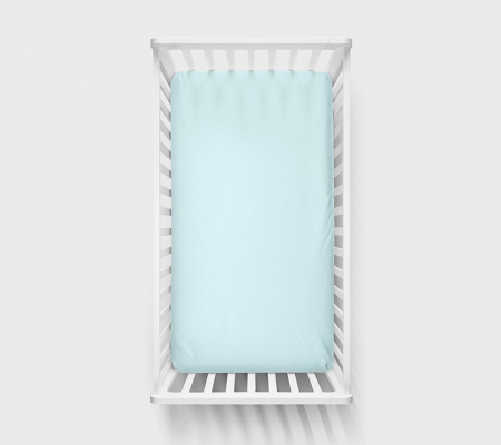 Cearsaf cu elastic din bumbac, 120x60cm Blue [1]
