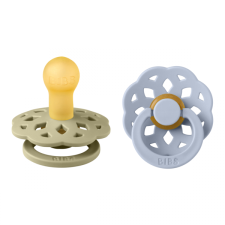 2 Pack Bibs Boheme Cherry Khaki / Dusty Blue 1 (0-6 Luni) [1]