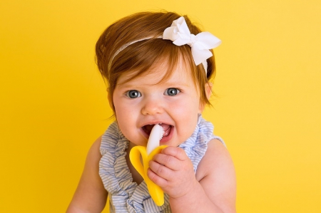 Jucarie Dentitie ToothBrush Yellow Baby Banana [2]