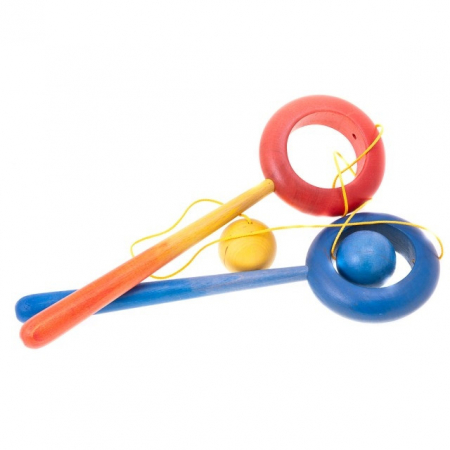 Jucarie Inel cu snur - Portocaliu / Albastru [0]