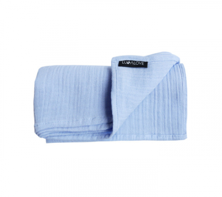 Muselina plisata din Bambus - Blue [0]