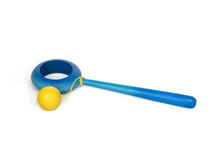 Jucarie Inel cu snur - Portocaliu / Albastru [1]