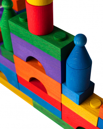 Puzzle constructie Lemn Colorat Cubito [2]