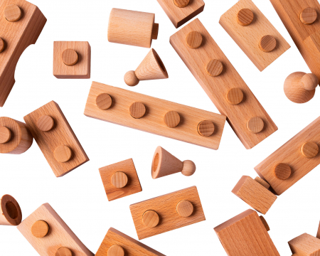 Puzzle constructie Lemn Natur Cubito [3]