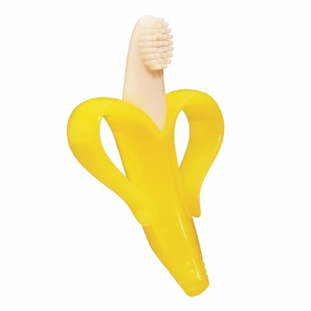 Jucarie Dentitie ToothBrush Yellow Baby Banana [1]