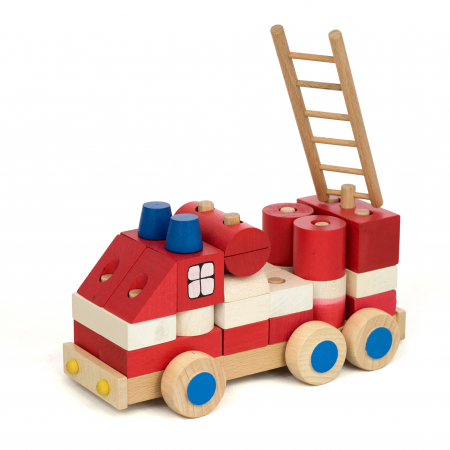 Masinuta de pompieri din piese [0]