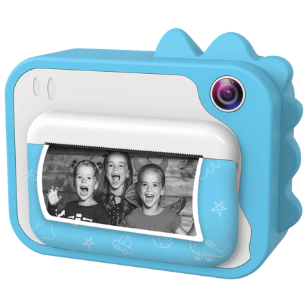 Aparat foto instant pentru copii KIDDOBOO FotoFun Blue, imprimare fotografii, cameră 2MP, ecran 2.4", card 32GB, 4+ ani [2]