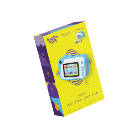 Aparat foto instant pentru copii KIDDOBOO FotoFun Blue, imprimare fotografii, cameră 2MP, ecran 2.4", card 32GB, 4+ ani [4]