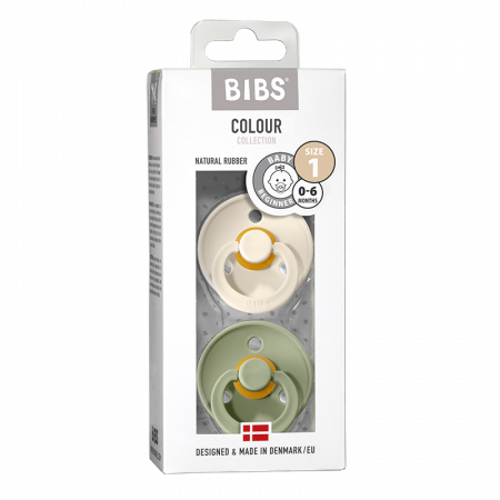 2 Pack Bibs Colour Cherry Ivory / Sage (0-6 luni) [0]