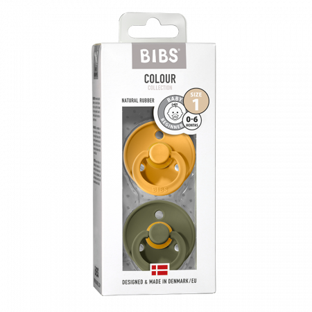 2 Pack Bibs Colour Honey Bee / Olive Size 1 (0-6 luni) [0]