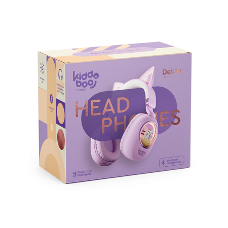 Bluetooth pentru Copii KIDDOBOO Delulu Lavender, Limitare Volum 86 dB, Bluetooth 5.0, 9+ [2]
